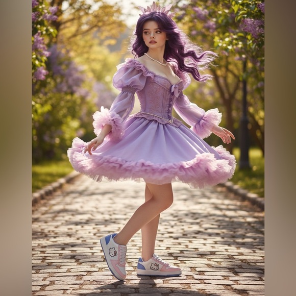 Hello Kitty White Pink & Blue Low-Top Sanrio Licensed Sneakers Size 8 NWT - Picture 3 of 16